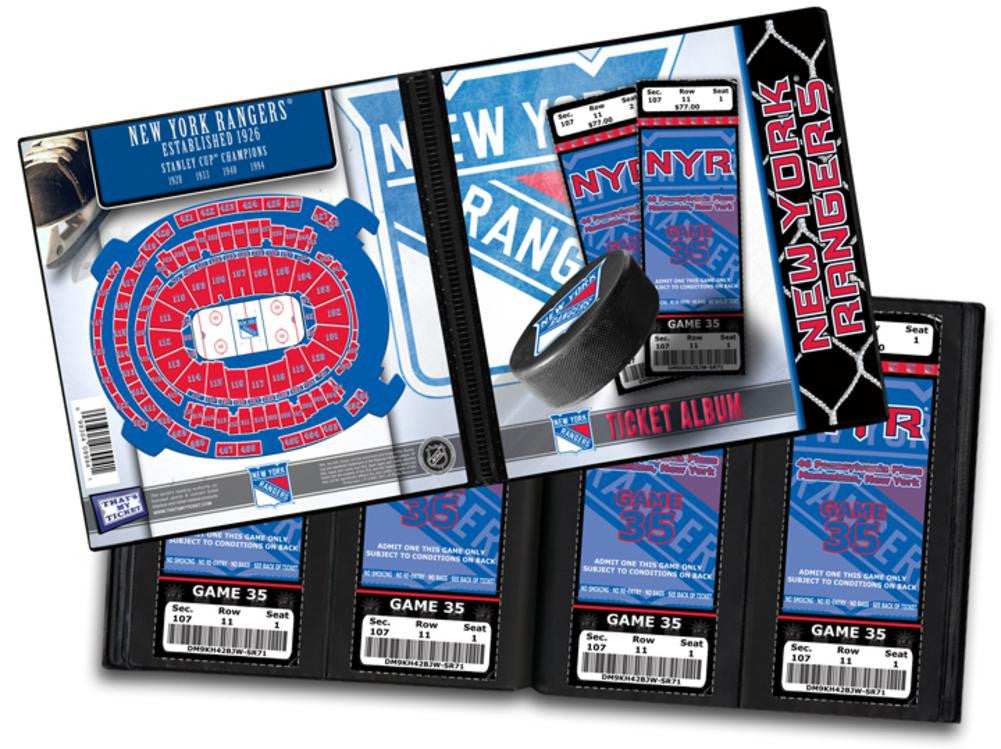 Ticket Album NHL - New York Rangers (Holds 96 Tickets)