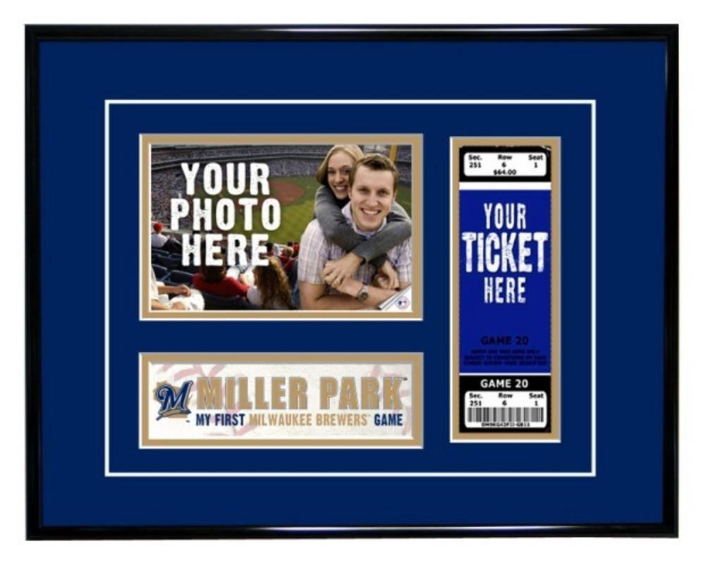 Milwaukee Brewers First Game Ticket Frame