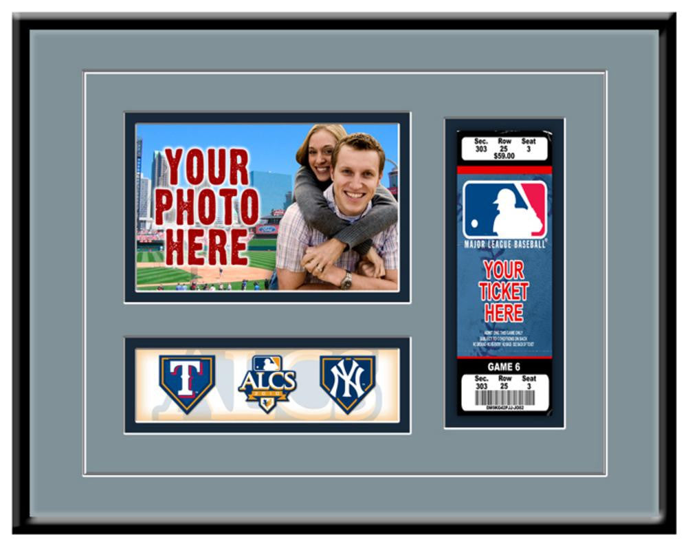 MLB 2010 ALCS New York Yankees vs Texas Rangers Ticket Frame