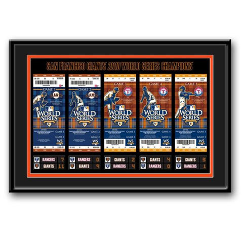 2010 World Series Tickets To History Framed Print - San Francisco Giants
