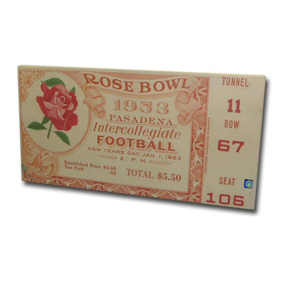 1953 Rose Bowl Mega Ticket - Usc Trojans