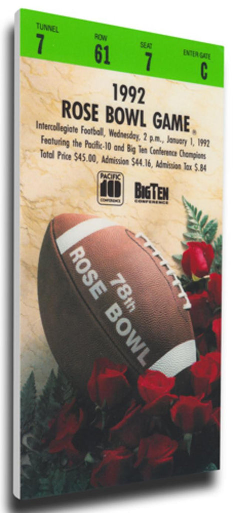 1992 Rose Bowl Mega Ticket - Washington Huskies