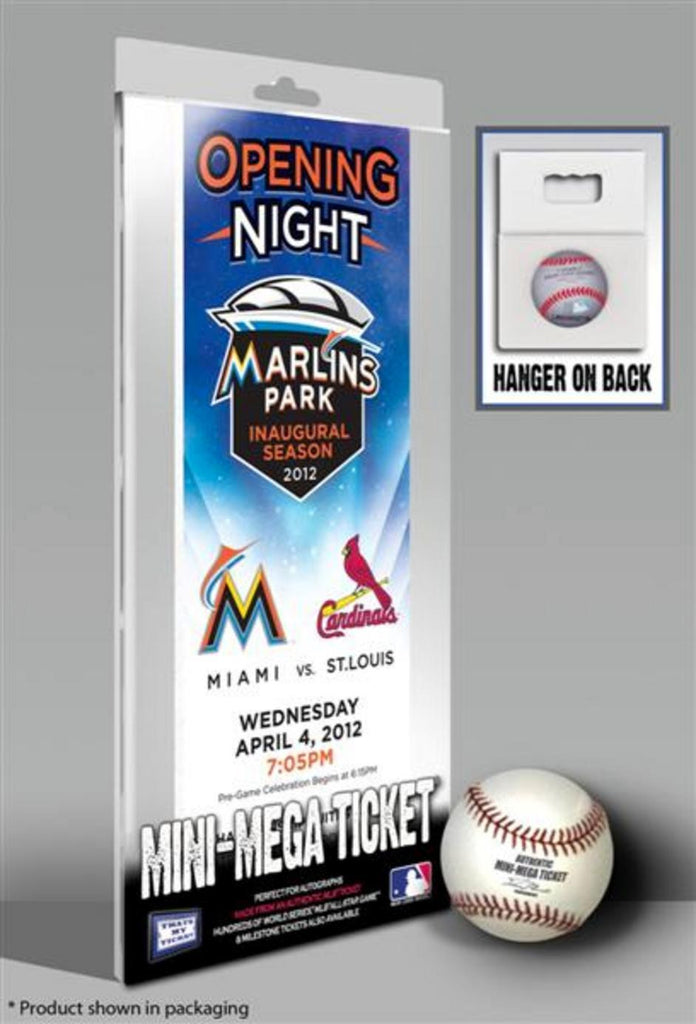 Miami Marlins 2012 Opening Day Mini Mega Ticket