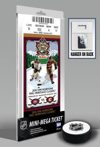2011 Heritage Classic Mini Mega Ticket ¿ Calgary Flames  Montreal Canadiens