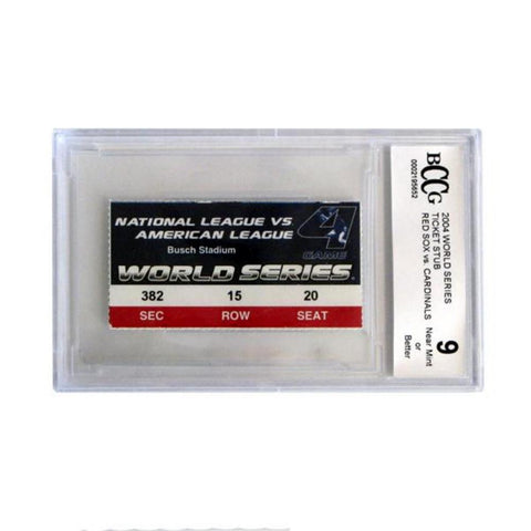 2004 World Series Game 4 Ticket Stub-Graded Bccg 9