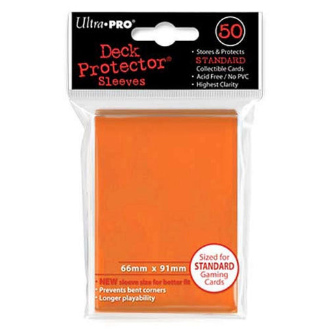 Ultra Pro Standard Size Orange Deck Protector 50-Count Pack