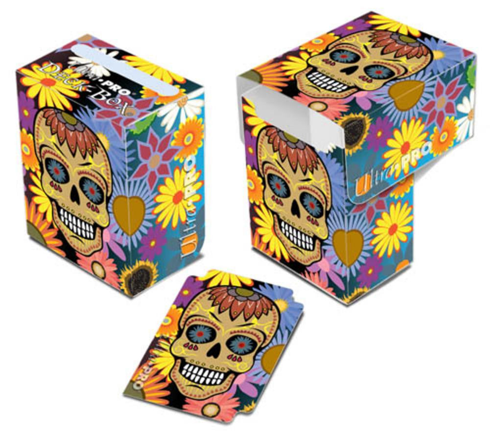 Ultra Pro Yellow Skull Dia de Los Muertos Full-View Deck Box