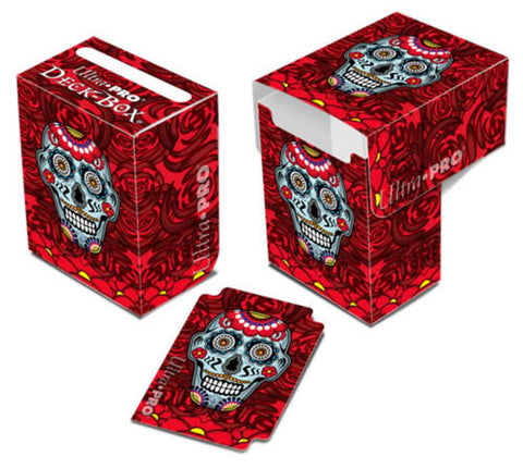 Ultra Pro Blue Skull Dia de Los Muertos Full-View Deck Box