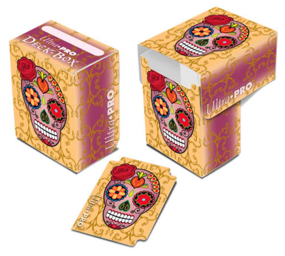 Ultra Pro Pink Skull Dia de Los Muertos Full-View Deck Box