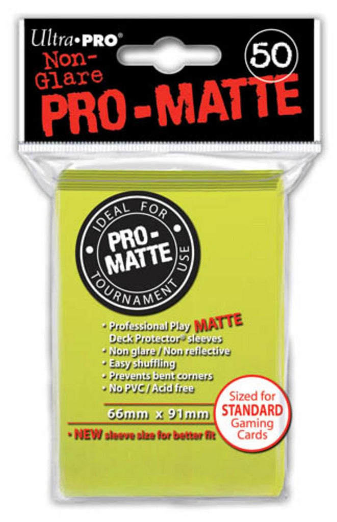 Ultra Pro Pro-Matte Bright Yellow Deck Protector 50-Count Pack