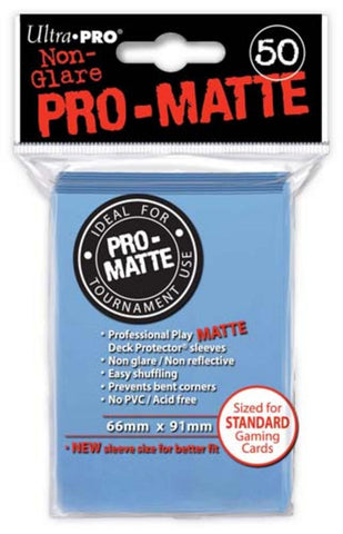 Ultra Pro Pro-Matte Lite Blue Standard Size Deck Protector 50-Count Pack