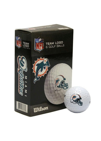 NFL Miami Dolphins Golf Ball  Pack of 6