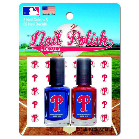 2 Pack Nail Polish MLB Philadelphia Phillies