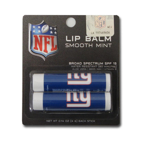 2 Pack Blister Lip Balm NFL New York Giants
